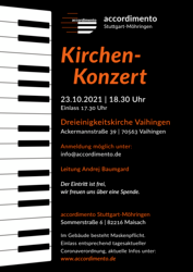 Plakat Kirchenkonzert 2021 - accordimento Stuttgart-Möhringen