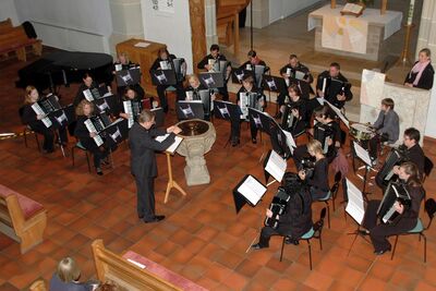 accordimento von oben in der Martinskirche Stuttgart-Möhringen